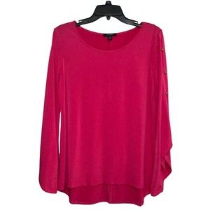 Espresso Womens Top Pink Blouse Size M Kimono Open Sleeve Scoop Neck Pullover